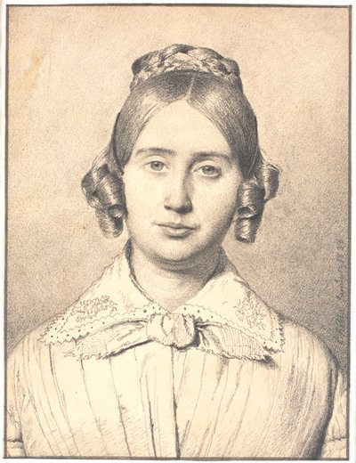Retrato de la esposa del artista, Susanne Cecilie de soltera Købke de Christen Købke