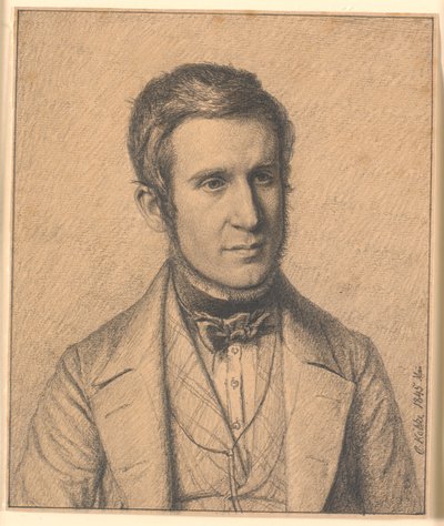 Retrato del hermano de la esposa del artista Christen Christensen Købke (1817-1846) de Christen Købke