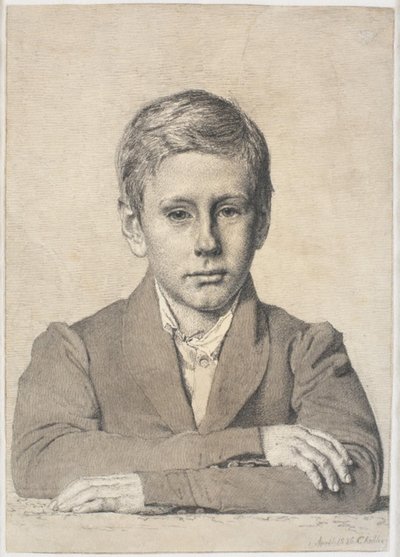 Retrato del guardabosques Henrik Clausen (1825-1904) de niño de Christen Købke