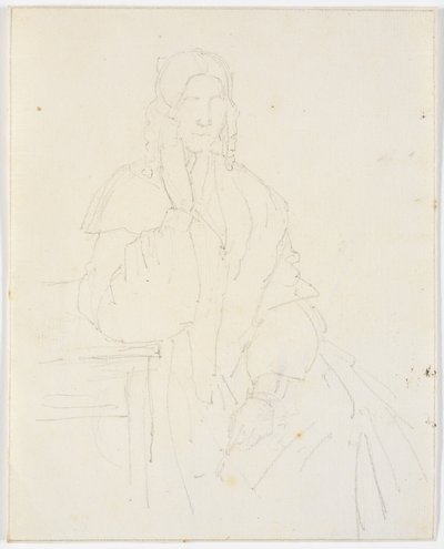 Boceto de la esposa del Comandante Købke, Jacobine, nacida Feilberg de Christen Købke