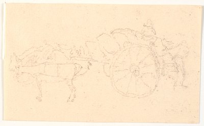 Carreta de dos ruedas con tiro de Christen Købke