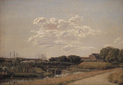 Vista de las murallas de la ciudadela mirando hacia Langelinie y el puerto naval de Christen Købke