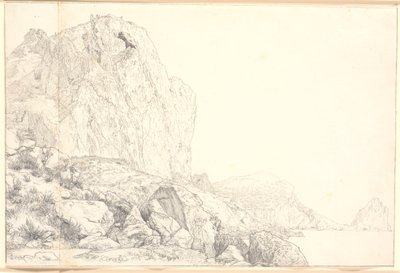 Vista de la costa cerca de Marina Piccola en Capri de Christen Købke