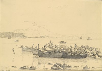 La bahía de Nápoles con el Vesubio al fondo de Christen Købke