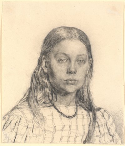 Joven chica. Retrato de busto de Christen Købke