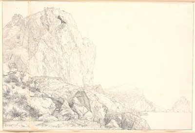 Vista de la costa cerca de Marina Piccola en Capri de Christen Købke