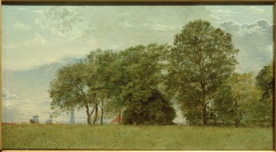El muro del castillo en el lado que da a la ciudad de Christen Schjellerup Købke