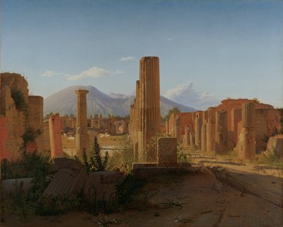 El Foro de Pompeya con el Vesubio en el Fondo, 1841 de Christen Schjellerup Købke