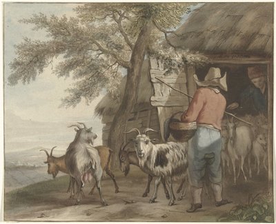 Pastor de cabras en el granero de Christiaan Josi