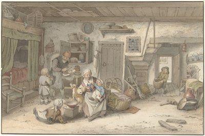 Interior con familia campesina de Christiaan Josi