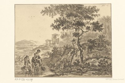 Paisaje italiano con pastor de Christiaan Josi