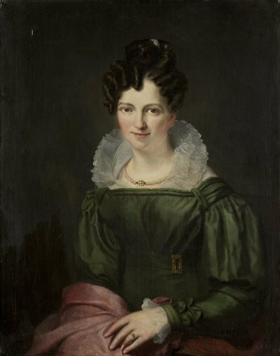 Retrato de Maria Christina Nijssen, esposa de Anthony van der Hout de Christiaan Julius Lodewijk Portman (signed by artist)