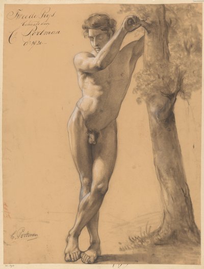 Desnudo masculino de pie, visto de frente (2º premio 1820) de Christiaan Julius Lodewijk Portman