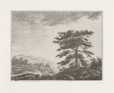 Árbol en un paisaje de brezales de Christiaan Wilhelmus Moorrees