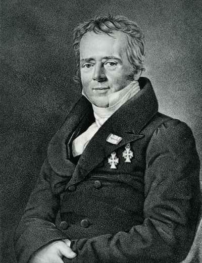 Hans Christian Orsted, grabado por Kaufmann de Christian Albrecht Jensen