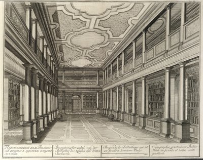 Biblioteca de: El edificio de la Academia Imperial de Ciencias, 1741 de Christian Albrecht Wortmann