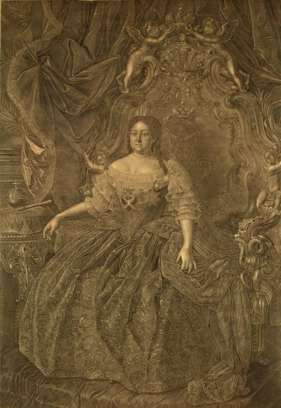 Retrato de la Emperatriz Anna Ioannovna 1693-1740, 1740s de Christian Albrecht Wortmann