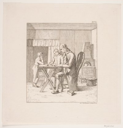 Maestro y dos niños de Christian Andreas Schleisner