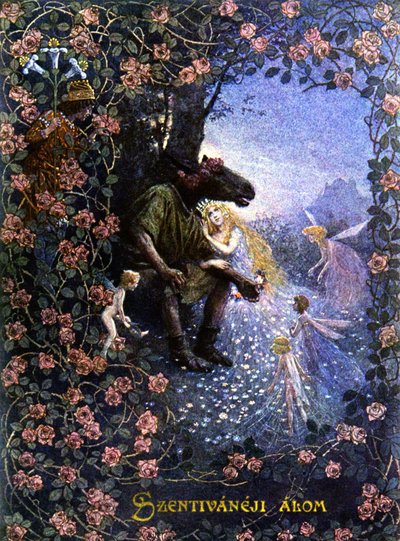 Sueño de una noche de verano, c.1900 (ilustración) de Christian August Printz