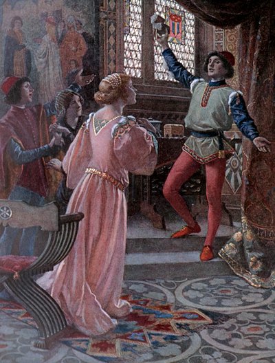 El mercader de Venecia, c.1900 (ilustración) de Christian August Printz