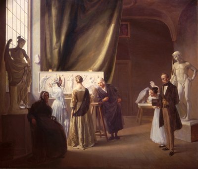 El estudio de Bertel Thorvaldsen (1770-1844) 1899 (óleo sobre lienzo) de Christian Bang