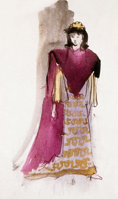 Traje de Jocaste en "La máquina infernal" de Jean Cocteau de Christian Bérard