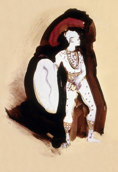 Traje de soldado en "La máquina infernal" de Jean Cocteau de Christian Bérard