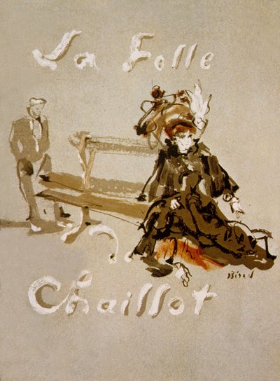 Portada de "La folle de Chaillot", obra de Jean Giraudoux de Christian Bérard