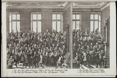 Un banquete. Festival en honor al Emperador Carlos VI, 1712 de Christian Engelbrecht
