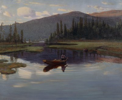Fra Jupsjoen, o Jupsea, c.1905 (óleo sobre lienzo) de Christian Eriksen Skredsvig