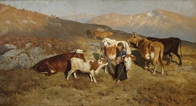 Home from Summer Pasture (óleo sobre lienzo) de Christian Eriksen Skredsvig