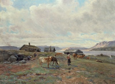 Ambiente matutino en Holmvassbu de Christian Eriksen Skredsvig