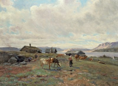 Ambiente matinal en Holmvassbu de Christian Eriksen Skredsvig