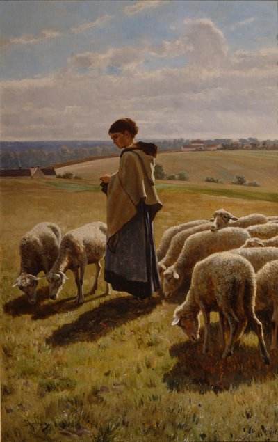Mañana de octubre en Grez (óleo sobre lienzo) de Christian Eriksen Skredsvig