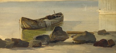 Una Canoa en el Lago Starnberger, 1845 de Christian Ernst Bernhard Morgenstern