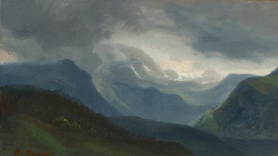 Acercándose a la tormenta en los Alpes de Christian Ernst Bernhard Morgenstern