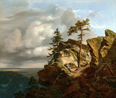 Paisaje de Harz (Lüneburg Heath cerca de Harburg) de Christian Ernst Bernhard Morgenstern