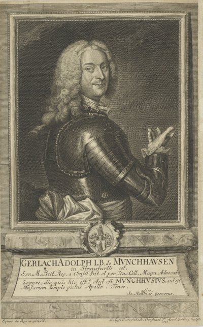 Retrato de Gerlach Adolph von Münchhausen, 1688-1770, 1738 de Christian Friedrich Fritzsch