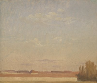 Vista de los tejados de un suburbio de Dresde de Christian Friedrich Gille