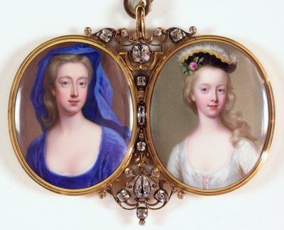 Lady Henrietta Cavendish Holles Harley y su hija Margaret de Christian Friedrich Zincke