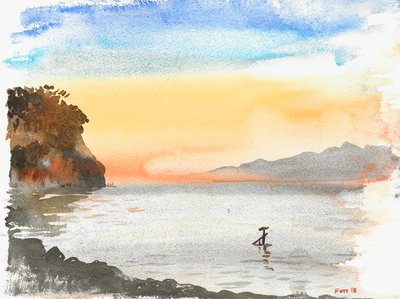 Astrakeri Corfú, 2015 (acuarela) de Christian Furr