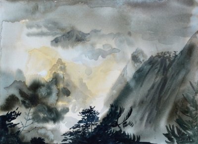Black Mountain, 2015 (acuarela sobre papel) de Christian Furr