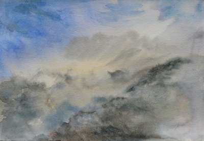 Templo de las nubes, 2015 (acuarela sobre papel) de Christian Furr