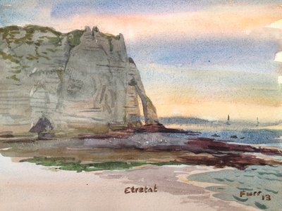 Etretat 6, 2013 (acuarela) de Christian Furr