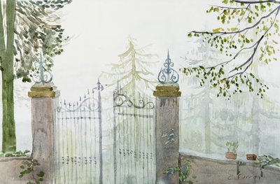 Puertas en la niebla, 2009 (acuarela) de Christian Furr