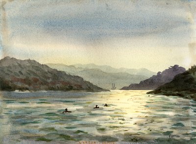 Mar de oro (acuarela) de Christian Furr
