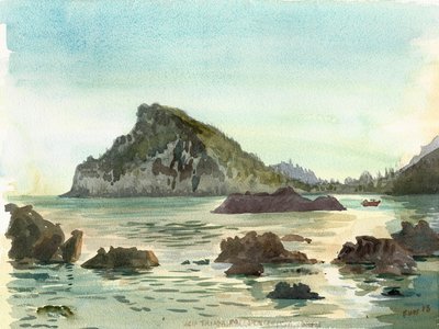 Palaiokastritsa, 2015 (acuarela) de Christian Furr