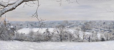 White Diamonds Richmond Hill Snow, 2015 (óleo sobre lienzo) de Christian Furr