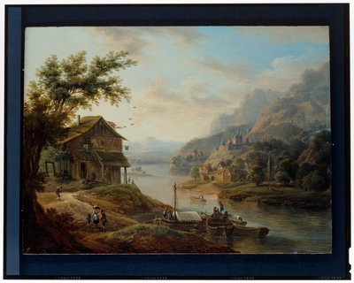Dos paisajes renanos de Christian Georg II Schutz or Schuz