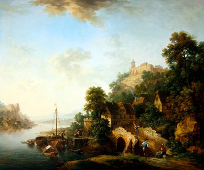 Una vista del pueblo de Braubach de Christian Georg I Schutz